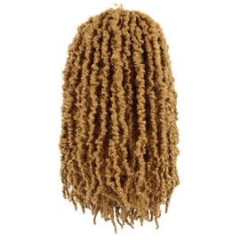 New Butterfly Locs Crochet Hair 10 Inch 8 Packs for Black Women Goddess Locs Crochet Hair Pre Looped Soft Faux Crochet Braids Hair Extension (Blonde, 10 Inch)