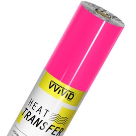 VVIViD V2 Professional HTV Heat Transfer Film Iron-On Vinyl Roll (Fluoescent Pink, 6ft x 12in)