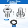 sourcing map 4Pcs M8x1 Inner Hex Head Pipe Fitting Plug,
