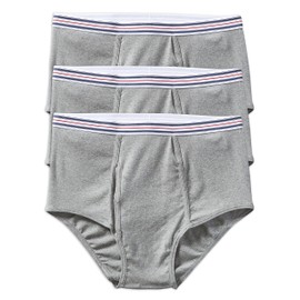 Harbor Bay by DXL Men's Big and Tall 3-pk Color Briefs Grey XL