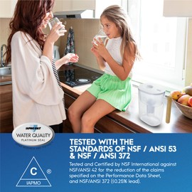 OnlyPure 10-Cup Long-Life Water Filter Pitcher – 120-Gallon Capacity, Removes 99% Lead, PFAS, Mercury, Microplastics & More – 5X Filter Lifespan
