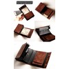 IrideScent PUEBLO Men's Bi-fold Wallet, Box-shaped Coin Purse, Italian Leather,