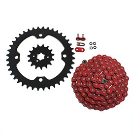 2004-2007 fits Yamaha YFM350 350 Raptor Red O-Ring Chain & Black Sprocket 15/40 102L
