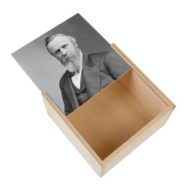 Fabulous Box aus Holz – Georges Washington President USA Portrait Vintage (11 x 11 x 3,5 cm)