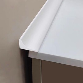 Shower Threshold Water Dam, Silicone Water Guard Water Barrier Strip Water Blocker Stopper for Countertop Sink and Cooktop Dry and Wet Separation(White 2 Meters)