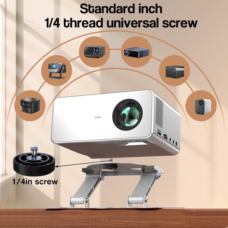 DAWASAPAT Mini Desktop Projector Stand Adjustable Table Mount with 1/4"