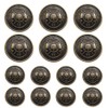 ByaHoGa MB20170 Pack of 14 Bronze Coloured Plastic Buttons 20