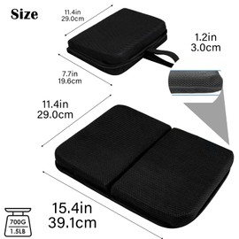 Gel-Infused Travel Seat Cushion - Portable Foldable Ergonomic Pillow for Airplane, Stadium, Camping & Office - Gel Grid Design Cooling Support for Flights, Bleachers, Commute & Outdoor Adventures