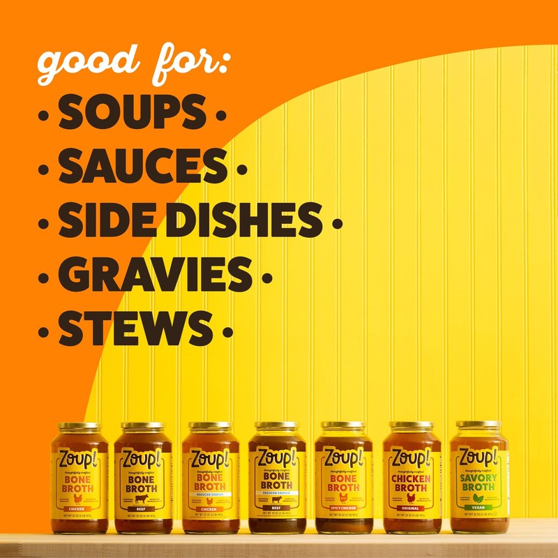 Spicy Chicken Bone Broth by Zoup! Keto-Friendly, Gluten Free, Non-GMO