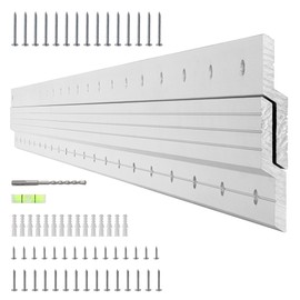 30 inch French Cleat Hanger Heavy Duty Mirror Mounting Hardware Aluminum Alloy Z Brackets Wall Hanger 100 lbs Load Interlocking Z Clips Hangers Picture Hanging Kit, 1 Pair Silver