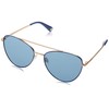 Love Moschino Women's MOL011/S Sunglasses, Blue (Azure), 59.0