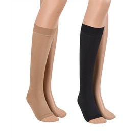 23-32 mmHg ASSISTICA® Medical Knee High Socks without Lace (170-182 cm/X-Large, Beige)