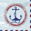 20 Lunch Napkins Blue Anchor in Lifebuoy 33 cm