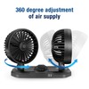 Car Fan Dual Head 24v 360° Adjustable Powerful USB Car