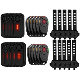 NineLeaf Car Alarm System with Remote –113dB Wireless Anti Theft Device,Security Lights for Cars,7 Sensitivity & 3 Volume,LED,Easy installation, IP66 Waterproof, Long Battery Life for Cars, Bikes,10PK