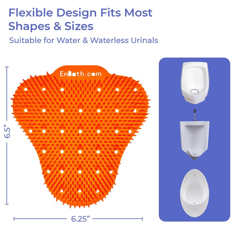 Orange Scented Urinal Splash Guard (12-Pack) Anti Splash Urinal Screen