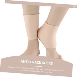 Beavorty Ankle Protection Support Socks Open Toe Design Moisturizing Reflexology Heel Socks for Dry Cracked Feet