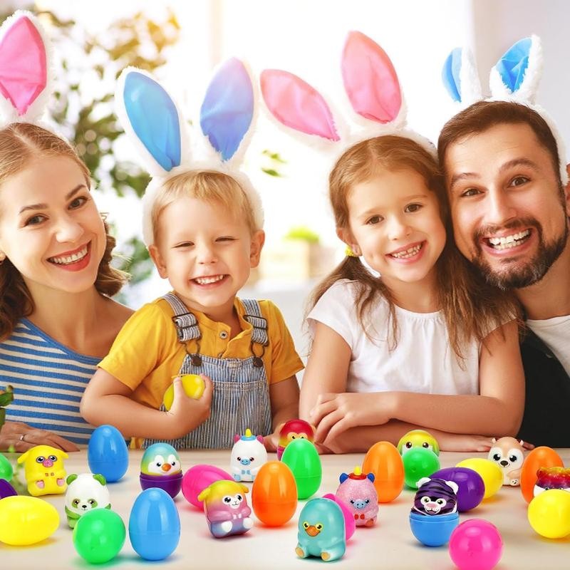 Easter Gift 20 Pack Prefilled Easter Eggs with Animals Squishy