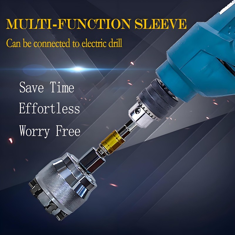 Abruga Universal Multifunctional Socket Sleeve Converter for 3/8" Drive Wrench,