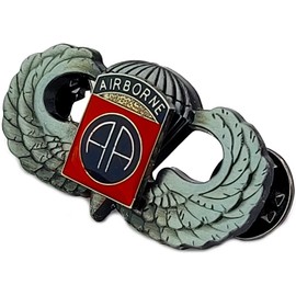 82nd Airborne Oxidized Jump Wing Military Insignia Badge US Army Custom Pin