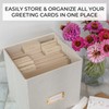 ZICOTO Beautiful Greeting Card Organizer Box With Dividers - Sturdy