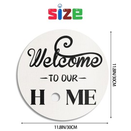16pcs Interchangeable Welcome Home Sign,Cute Mouse Seasonal Welcome Door Sign for Front Door Decor, Welcome to Our Home Sign with Interchangeable Seasonal Icons for Porch/Wall/Housewarming Seasonal Christmas Home Decoration