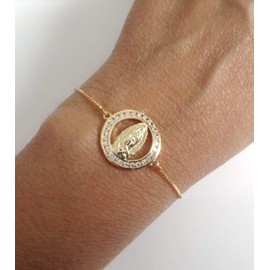 Our Lady of Guadalupe Adjustable Bolo Bracelet - Virgin Mary Jewelry