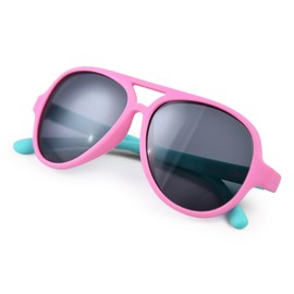 Silicone Polarized Sunglasses for Kids Aviators Boys Girls Children Age 3-8
