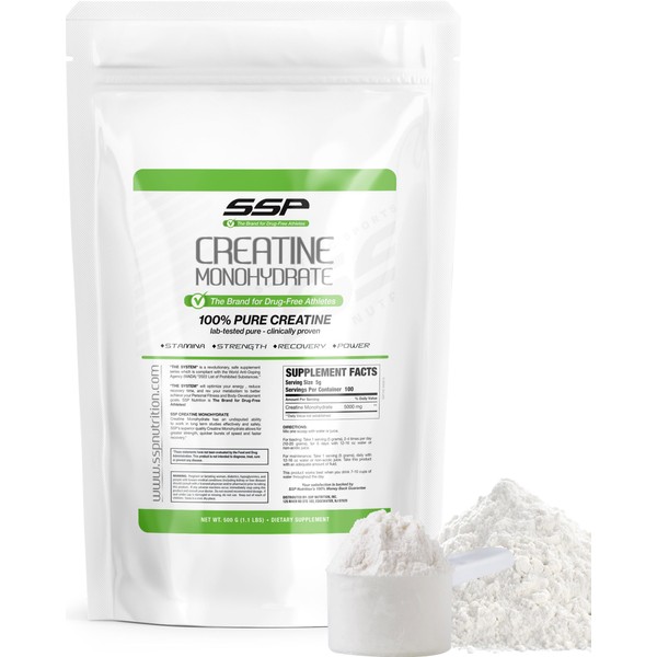 SSP SSP Creatine Monohydrate - Unflavored Supplement for Hydration, Recovery