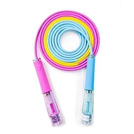 YUEDONG Speed Jump Rope Double Bearing Segmented Anti-Tangle Adjustable Silicone Handle Fitness Skipping Rope(B&P,2.8M)