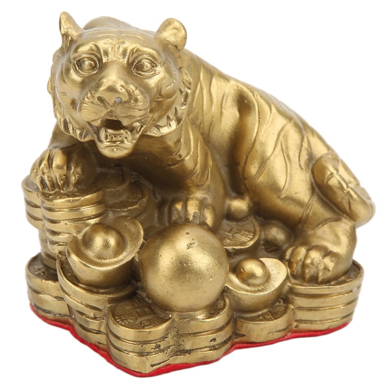 Brass Tiger Statue Sturdy Durable Brass Attract Wealth Fortune Easy