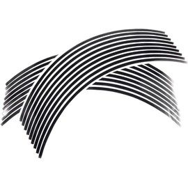 Motorcycle 14" Wheel Rim Sticker Rim Line Tape (8mm Wide, Black)