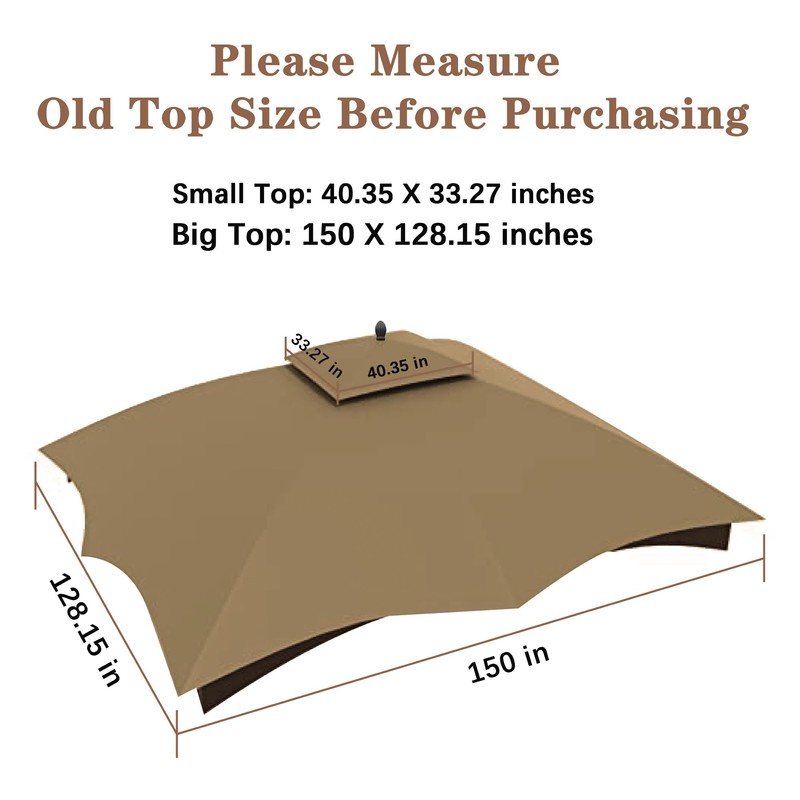 SCOCANOPY Replacement Top for Lowe's Allen Roth 10X12 Gazebo Model