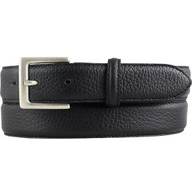 BELTINGER Italian Chino Belt 30mm Wide Mens Suit Belt Trouser Belt Textured Leather Buckle Antique Silver, Black, antique silver