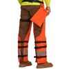 AYKRM Orange Chainsaw Chaps 8-layer Protective Apron Wrap Adjustable Chainsaw