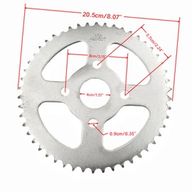 ZTDZZH 50 Tooth Rear Chain Sprocket ID 40mm,for CT200U CT200U-EX BT200X 196CC 200CC MB165 MB200. …