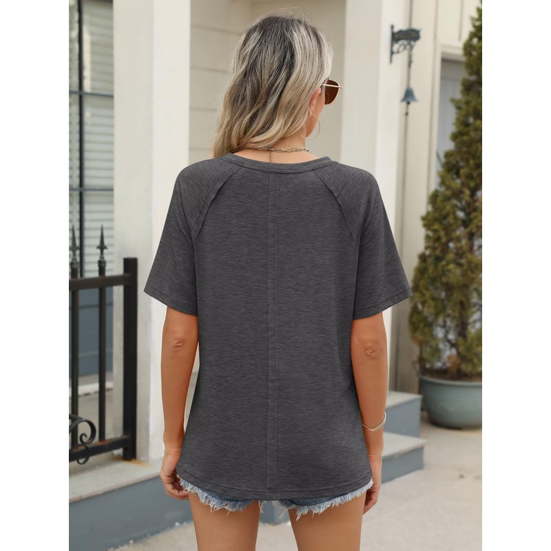 EADINVE Womens Half Sleeve T Shirts Crew Neck Summer Tops