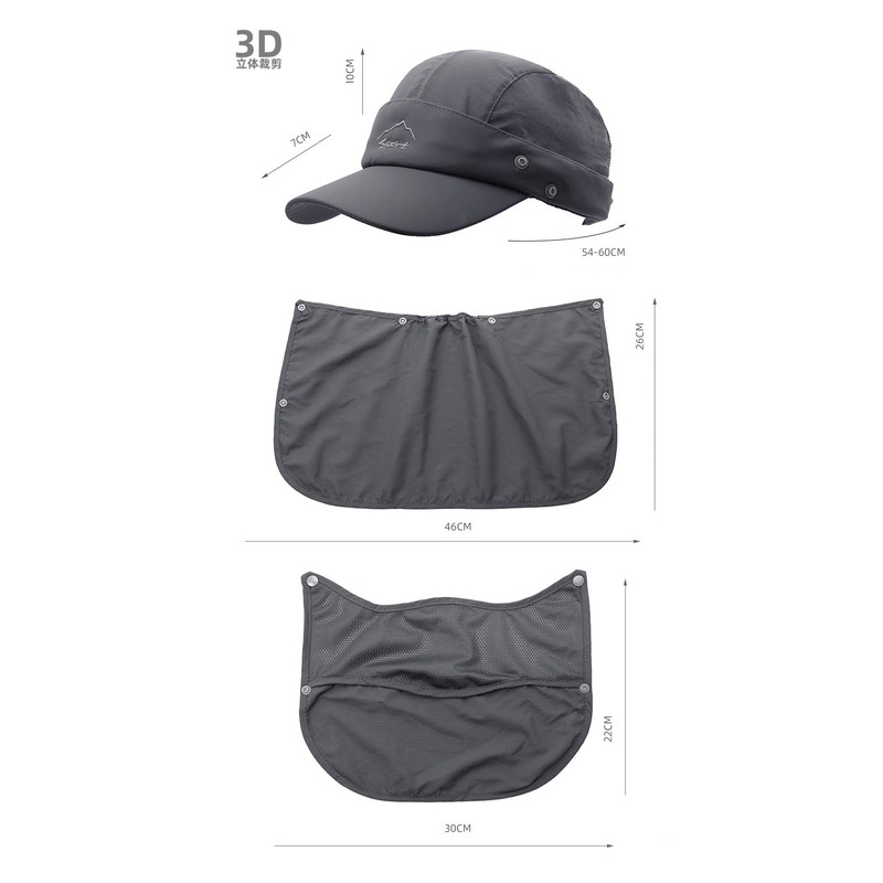 LeafIn 9071 Men's Hat, Cap, Fishing Hat, Wide Brim, Shade