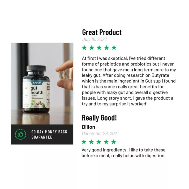 Gut Health Supplements - Digestive Enzymes, Bloating Relief (60 Capsules)