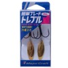 Major Craft Easy Blade Treble, Normal (Willow), Gold BLADE-T-HOOKN #4