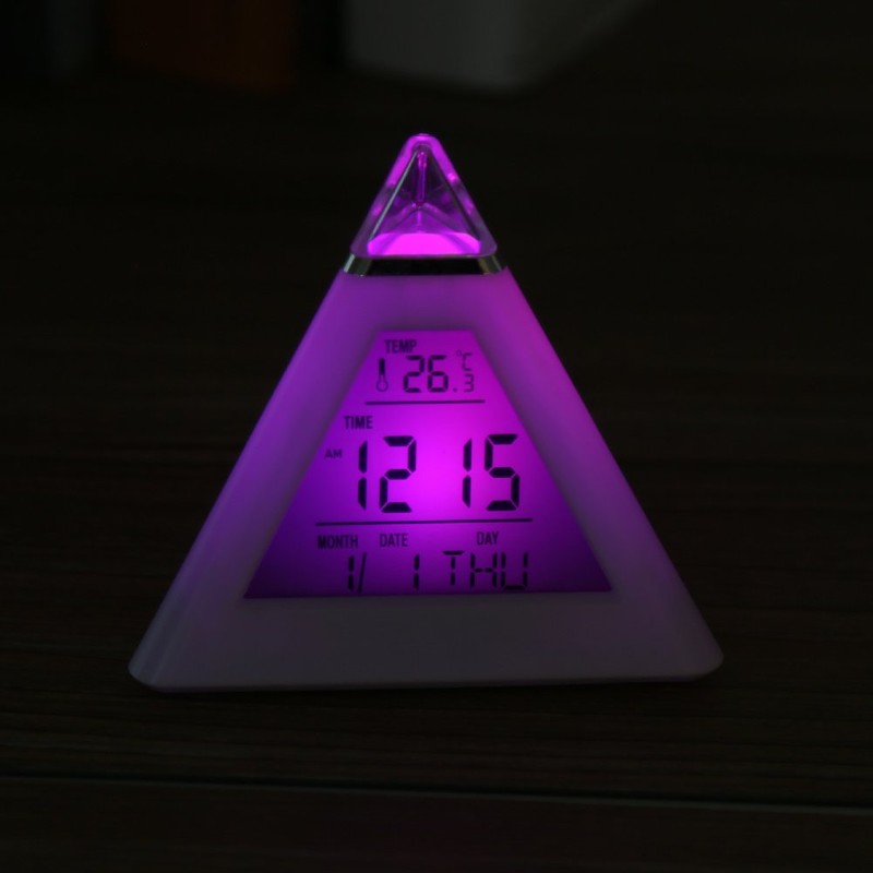 LED Color Changing Alarm Clock, Digital LCD Table Alarm Clock