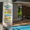 6 Pack Wooden Pool Rules Signs 4 x 11 Inch