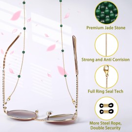 Chic Jade Glasses Lanyard: Fashionable Eyewear Accessory