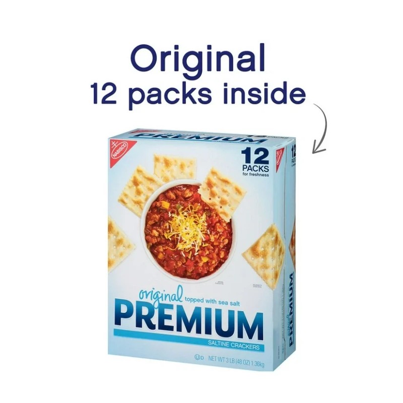 Nabisco Premium Saltine Crackers Original 4 oz 12 Pack Fresh