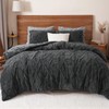 PHF Warm Sherpa Fleece Twin Comforter Set, 3D Tufted Fluffy