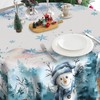 Round Christmas Tablecloth 60 inches - Snowman Christmas Decorations for