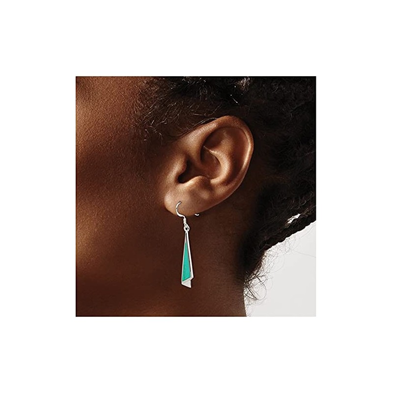 Turquoise Dangling Drop Earrings in Sterling Silver