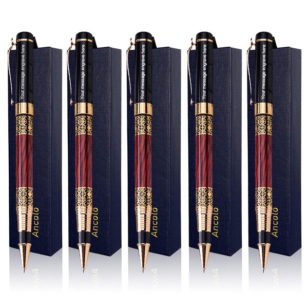 Personalized Pens Office Gift Pen Set with 5 Pen Box