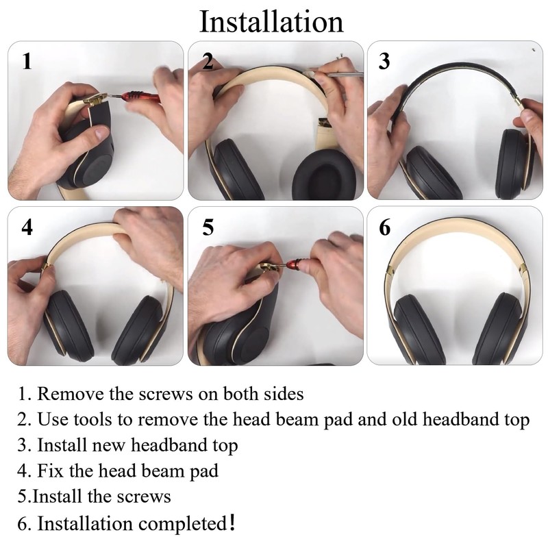 Studio 3 - Diadema de repuesto para diadema superior, kit