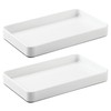 iDesign Steel Vanity Bathroom Organization and Storage-Set of 2-White Towel